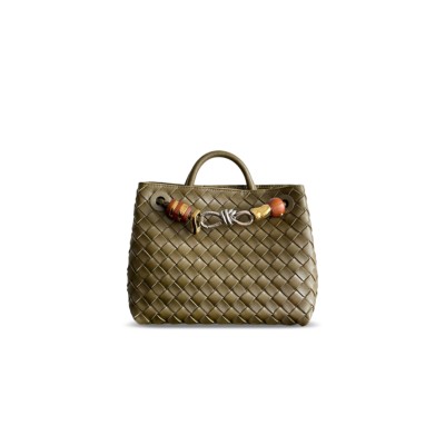 BOTTEGA VENETA SMALL ANDIAMO EARTHY BROWN 743568 (25*22*10.5cm)